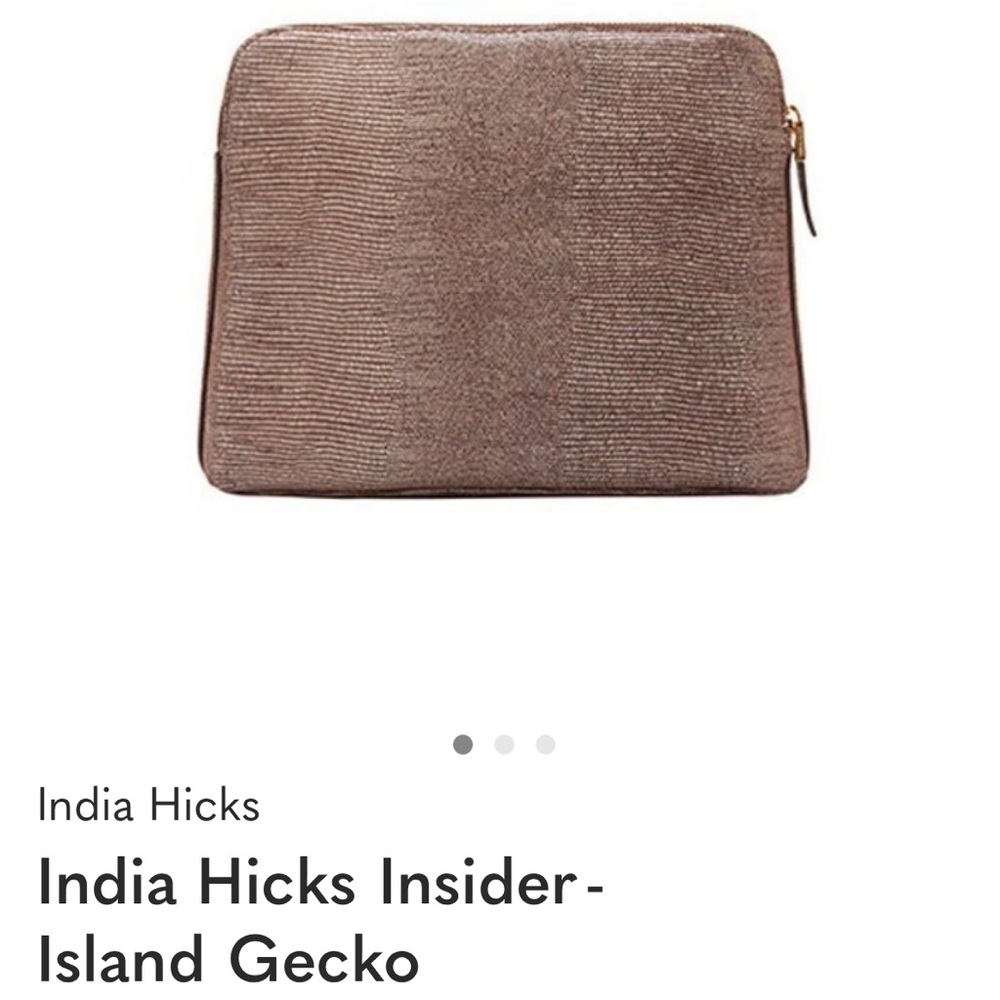 India Hicks GECKO Gold Accent Brown
Textured Clutch